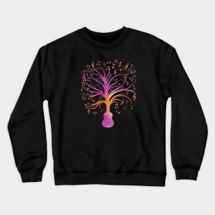 Guitar Music Tree Crewneck Sweatshirt